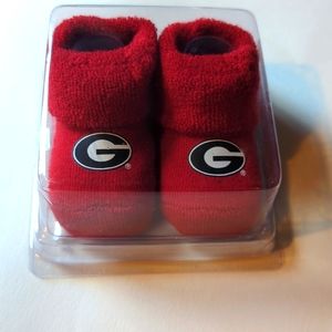 Georgia G Red Baby Booties NIB 3-6 months